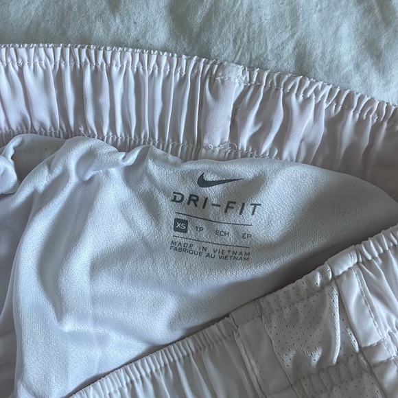 Women’s Nike White Dri Fit Running Shorts - Picture 3 of 3